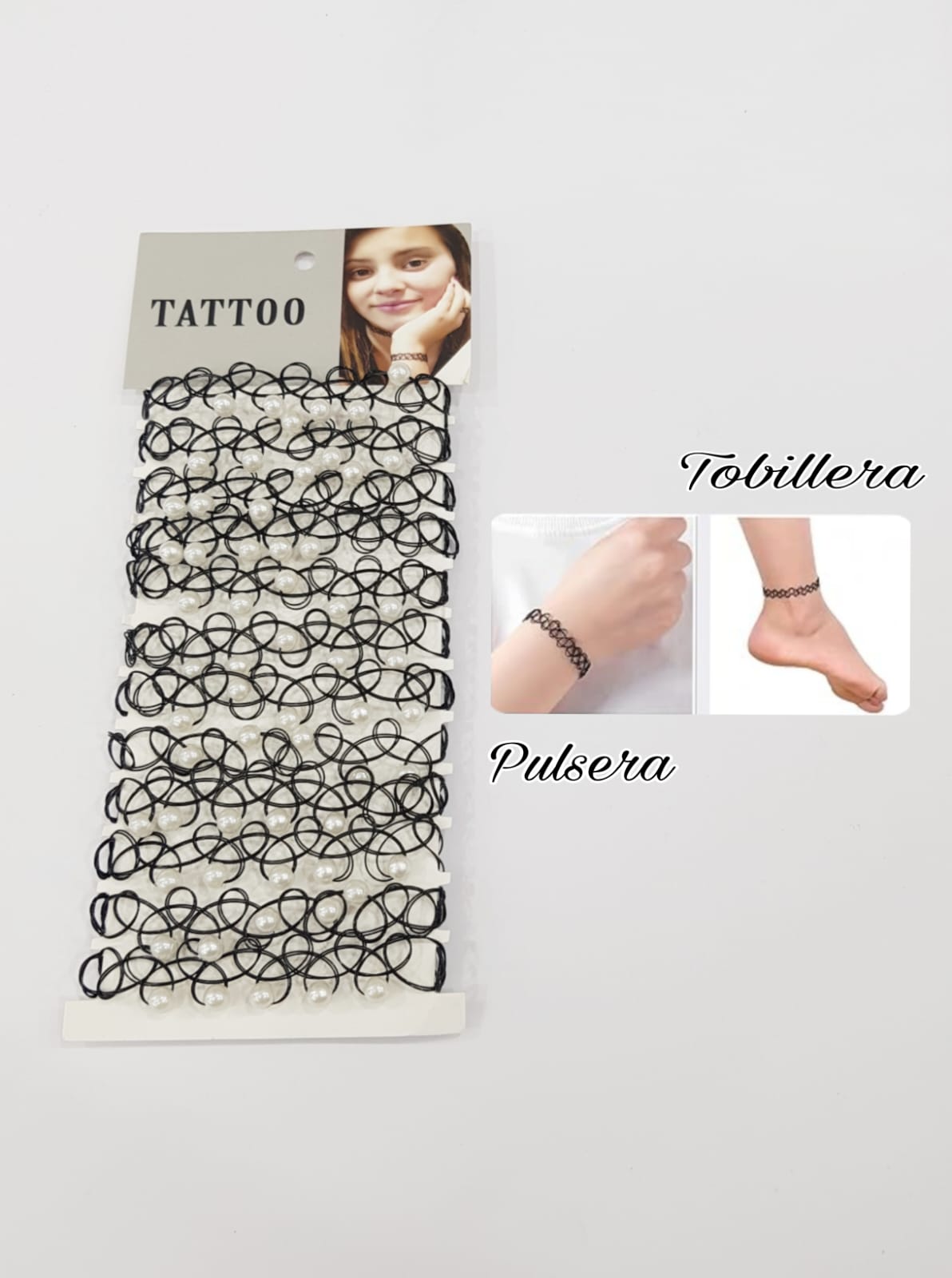 BLISTER DE TOBILLERA O PULSERA CON PERLA